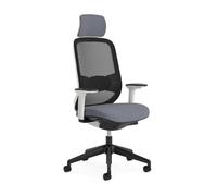 Orangebox Chaise de Bureau Ergonomique, Do Better, têtière, Graphite | Maille technique, accoudoirs réglables en hauteur, réglages du siège, roulettes tous sols, jusqu'à 150 kg