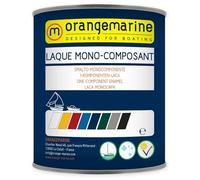 Orangemarine Laque Marine Brillante 0.75L - Peinture Bateau Mono-composante alkyde-uréthane | Résistante UV & Abrasion | Finition Brillante pour Coques Polyester, Bois, Acier, Aluminium/Blanc