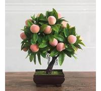Oranger Artificiel, Grandes Plantes De Faux Oranger, Faux Oranger en Pot avec des Brahes Et des Fruits, Arbres Artificiels pour La Décoration De Sol De Bureau à Domicile, Peach