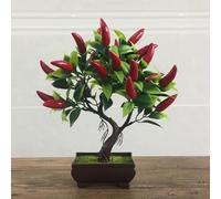 Oranger Artificiel, Grandes Plantes De Faux Oranger, Faux Oranger en Pot avec des Brahes Et des Fruits, Arbres Artificiels pour La Décoration De Sol De Bureau à Domicile, Chilli