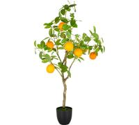 Oranger Plante artificielle 115 cm Vert avec pot plastique 16x15 cm Arbre décoratif Facile à entretenir