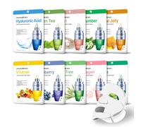 Orangeroses Lot de 10 pièces Combo Vital Ampoule Mask, Korean Facial Skincare Sheet | Simple & Effective Skincare Routines | Moisturization | Wrinkle Care | Brightening (10 pièces Combo)