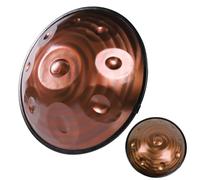 ORANGES D Minor Handpan Steel Drum Percussion 9/1012 Notes Hand-pan Drum en Acier Hypnose Instrument pour Sound Performance Adultes Meditation (Color : 10 Notes, Size : 432Hz)