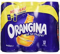 Orangina Boisson gazeuse à l'orange et sa pulpe - Les 6 canettes de 33cl