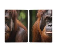 Orangutan Étui de passeport de voyage avec emplacements pour cartes de crédit et carte d'embarquement pour voyage, carte d'identité familiale (20,3 x 13,7 cm)