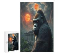 Orangutan Puzzle 1000 Pièces Vision 3D Artistique Edificio du Paysage Jeu D'Intelligence Éducatif pour Adultes Et Enfants Cadeau Unique Famille Relaxation 1000 PCS