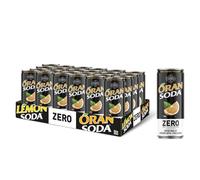 Oransoda Zero Boisson gazeuse à l'orange, 24 canettes de 33 cl