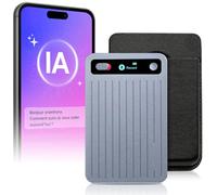 orantronx Note Enregistreur Vocal IA, 64 Go Dictaphone Enregistreur Vocal Numérique avec Étui, Contrôle par App Transcription et Résumé IA, Compatible avec 140 Langues pour Conférences Réunions Appels