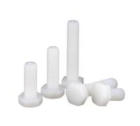 ORANXIN M10 x 60mm 2 Pcs Plastique Boulons à six pans Nylon Tête hexagonale Vis Isolation Hexagonal externe Boulons Métrique Mécanique Fixations