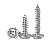 ORANXIN M2.6 x 6mm 100 Pcs Tête ronde Vis auto taraudeuses Avec rondelle Acier inoxydable 304 Croix Tête bombe Vis à bois
