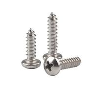 ORANXIN M3.5 x 16mm 50 Pcs Tête ronde Vis à bois Acier inoxydable 304 Vis autotaraudeuses Tête Pan Cruciformes Queue Pointue