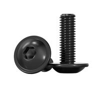 ORANXIN M3 x 12mm 50 Pcs Vis à tête bombée Hexagonal interne avec rondelle Acier inoxydable 304 Tête ronde Machine Boulons Fixations