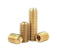 ORANXIN M3 x 8mm 50 Pcs Douille Hexagonale Vis de pression Laiton Point de tasse Hexagone Vis sans tête Boutons Allen