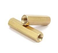 ORANXIN M4 x 60mm 5 Pcs Double through Laiton Entretoises Vis Filetage femelle Goujon d'ordinateur Creux Creux Standoffs PCB Carte mère Cuivre Pilier