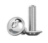 ORANXIN M4 x 6mm 50 Pcs Vis à tête bombée Hexagonal interne avec rondelle Acier inoxydable 304 Tête ronde Machine Boulons Fixations