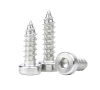 ORANXIN M5 x 20mm 20 Pcs Profil bas Tête cylindrique Douille hexagonale Vis autotaraudeuses Acier inoxydable 304 À tête mince Vis autoperceuses