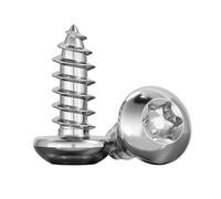 ORANXIN M5 x 8mm 50 Pcs Tête ronde Torx Vis autotaraudeuses Acier inoxydable 304 Entraînement étoile Avec pointe pilote Antivol Vis autoperceuses