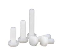 ORANXIN M6 x 25mm 20 Pcs Plastique Boulons à six pans Nylon Tête hexagonale Vis Isolation Hexagonal externe Boulons Métrique Mécanique Fixations