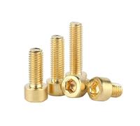 ORANXIN M6 x 25mm 5 Pcs Cuivre Hexagonal interne Tête cylindrique Boulons Laiton Tête de tasse Vis Boulons de machines Fixations