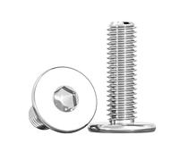ORANXIN M8 x 16mm 10 Pcs Hexagonal interne Extra mince Tête plate Boulons Acier inoxydable 304 Profil bas Ordinateur Vis de machine