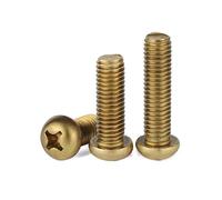 ORANXIN M8 x 40mm 4 Pcs Laiton Croix Boulons à tête ronde Cuivre Tête de dôme Vis Boulons de machines Fixations