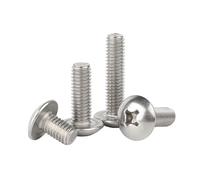 ORANXIN M8 x 50mm 5 Pcs Cruciforme Tête de Champignon Boulons à tête ronde Acier inoxydable 304 Vis de machine Fixations