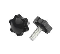 ORANXIN M8 x 80mm 4 Pcs étoile Vis à oreilles Diamètre de la tête 38mm Bouton Poignée Vis de serrage Resserrer Poignées Plastique Vis de poignée