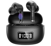 oraolo Casque Bluetooth, Écouteurs Bluetooth 5.4 pour iOS & Android, 40 Heures de Lecture, Stéréo Hi-FI Casque sans Fil in-Oreille, LED Écran Tactile Control IPX6 Étanche Casque sans Fil Noir