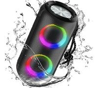 oraolo Haut-Parleur Bluetooth Portable avec Son stéréo de 40 W, Haut-Parleur sans Fil avec lumières RVB, 24 Heures d'autonomie, entrée auxiliaire, Bluetooth 5.3, étanchéité IPX6 pour l'extérieur, la