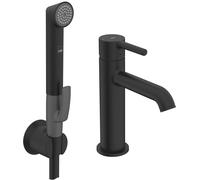 Oras Optima Style mitigeur de lavabo avec douchette bidet sur pied noir 2606FH-33