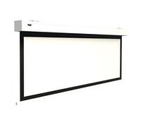 Oray Ecran motorise : Squar''HC Format image 164 x 262cmSurface de projection blanc mat a dos noir et cadrage noir.