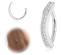 ORAZIO 14G Anneaux Clicker pour Femmes en Argent 925 - Piercing Nombril Or/Argent 10MM/12MM