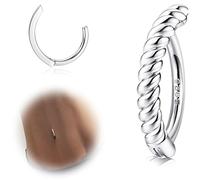 ORAZIO 14G Anneaux pour Boutons de Ventre Clicker pour Femmes Argent 925 Piercing pour le Nombril Or 10MM/12MM 9