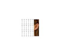 ORAZIO 18 Pièces Piercing Nez Acier Chirurgical Piercing Oreille Argent Tragus Piercing Labret Levre Cartilage Boucle d'oreille Helix Piercing pour Femme Homme