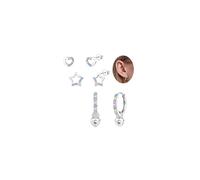 ORAZIO 3 Paires Argent Boucle Doreille Enfant Fille Boucle D Oreille Enfant Cœur Etoile Argent Creole Helix Piercing Oreille Boucle D'oreille Enfant Fille B