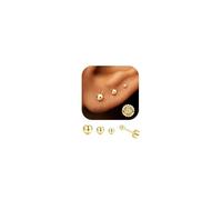 ORAZIO 3 Paires Boucles D'oreilles Femme Argent 925 CZ Étoile Coeur Piercing Oreille Lot Boucles D'oreille Femme Or Piercing Helix Bijoux
