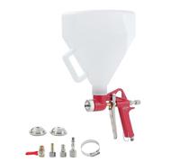 Orazio Pistolet à Crépir Pneumatique 5L 3 Buses, Pistolet à Peinture Texturée Alimentation par Trémie pour Plafond Mur Rendu Cloison Sèche Plâtre Peinture 221471