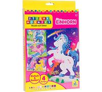 Orb Factory ORB63801 - Loisirs Créatifs - Licornes brillantes - Sticky Mosaiques Autocollantes aux Numéros (en Allemand)