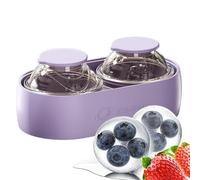 Orb Freezing Creator Set | Silicone ABS 13,6 x 5,7 x 7,3 cm Release Tray | Whisky Bourbon Cocktail Sphere Spirit Drink Round Iceform Tool | Home Party Kitchen Picnic Camping Outdoor Leisure