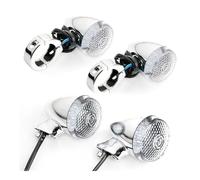 ORBANA Clignotants Lumières Lot De 4 Clignotants De Moto pour Boîtier De Lampes Indicatrices 41 Mm avec Pince Et Arrière