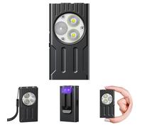 Orbecco Lampe de Poche EDC, Mini Lampe de 1000 Lumens avec Aimant, Lampes de Poche UV Rechargeables Durée de vie de 80 heures, 8 Modes pour l'extérieur, l'aventure, le Ccamping et la Randonnée, Noir