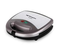 Orbegozo 16074.0 16074 Barbecue avec plaques antiadhésives, 800 W de puissance, acier allié, noir, gris