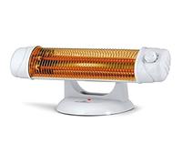 BP5003 Radiateur à quartz orientable avec 2 barres Blanc 1 200 W