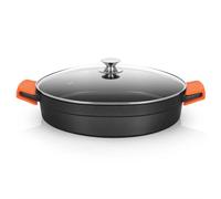 Orbegozo cdb casserole basse série 10.5l - fonte d'aluminium indéformable - poignées de silicone - convient à tous les types de