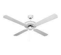 Orbegozo CF - Ventilateur de plafond sans lumière, 60 W de puissance, 4 pales réversibles diamètre 132 cm et 3 vitesses blanc G