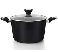 Orbegozo CFH 3020 - Casserole profonde en aluminium forgé, 3,5 L, surface antiadhésive, poignée Cool Touch, couvercle en verre trempé, 26,00, sans PFOA