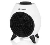 ORBEGOZO Chauffage FH 5037 Chauffage électrique avec thermostat réglable, 2 000 W de puissance, 2 positions de chaleur et fonction ventilateur d'air froid, 3600 W, 1 litre, 44 décibels, noir