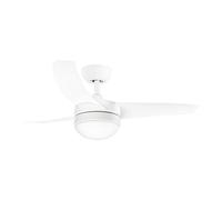 Orbegozo CP 128105 Ventilateur de plafond 105 cm moteur DC 40 W 6 vitesses 3 pales silencieux télécommande réversible été/hiver LED 24 W 1200 lm 3000-6500 K minuterie 1,2,4,8 h 2 tiges
