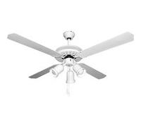 Orbegozo ct - Ventilateur de plafond avec lumière, 4 pales réversibles diamètre 132 cm, puissance de 60 W et 3 vitesses blanc G