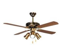 Orbegozo ct - Ventilateur de plafond avec lumière, 4 pales réversibles diamètre 132 cm, puissance de 60 W et 3 vitesses bois G